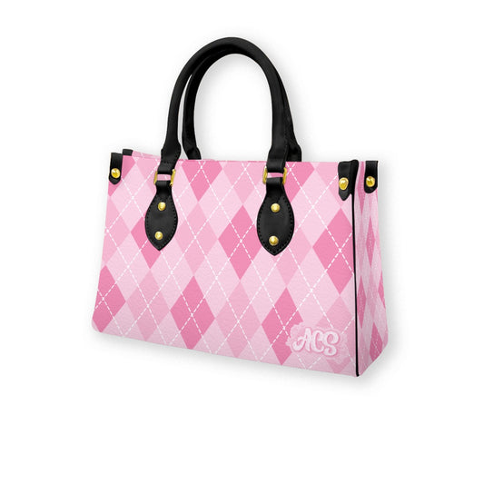 Women's Tote Bag - PINK ARGYLE