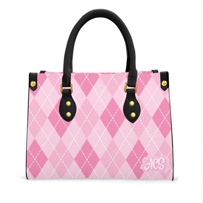 Women's Tote Bag - PINK ARGYLE