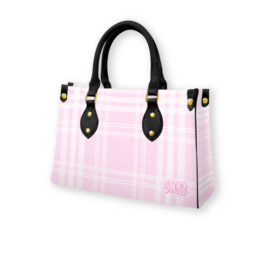 Women's Tote Bag - PINK PLAID