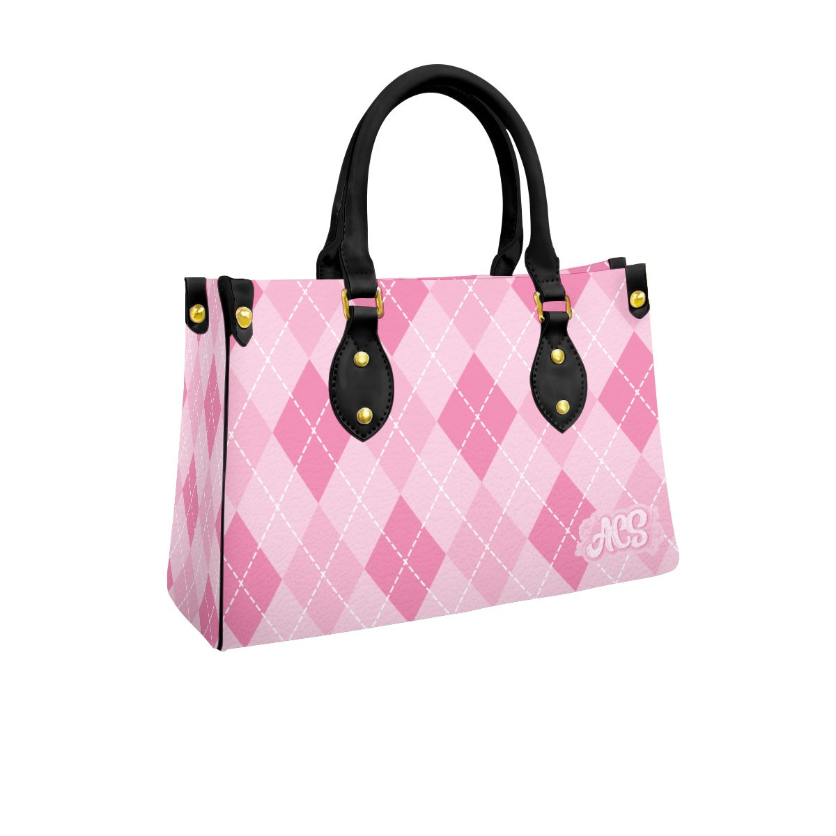 Women's Tote Bag - PINK ARGYLE